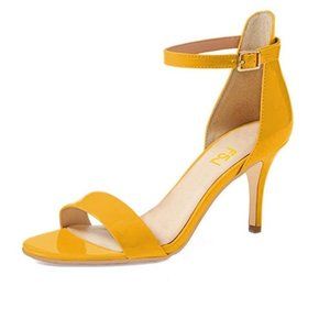 FSJ Open Toe Mid Heel Sandals